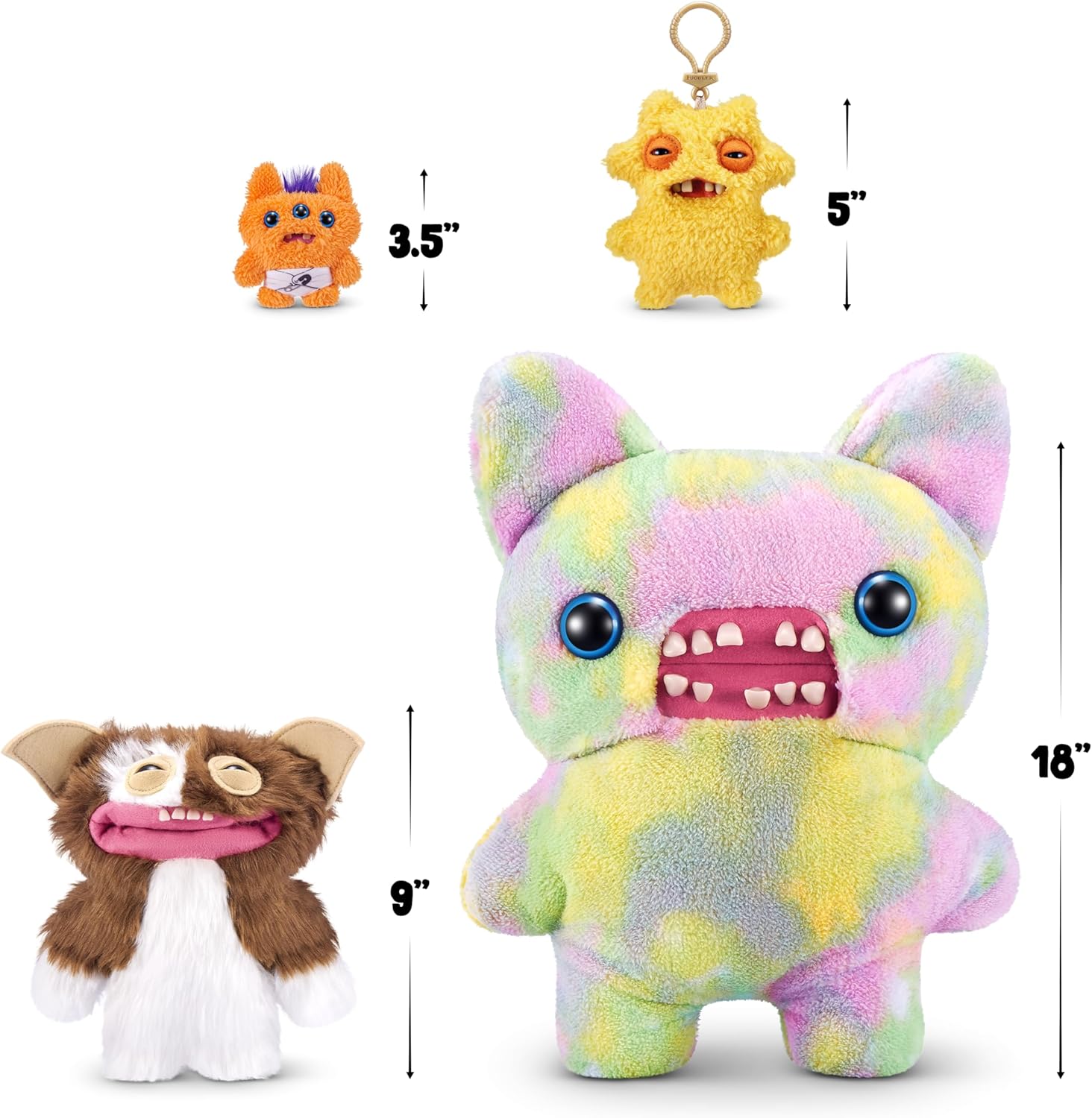 Fuggler Gremlins 9-inch Assortment Series 1 (Gizmo) by ZURU, Funny Ugly Monster Gremlins Plush Toy
