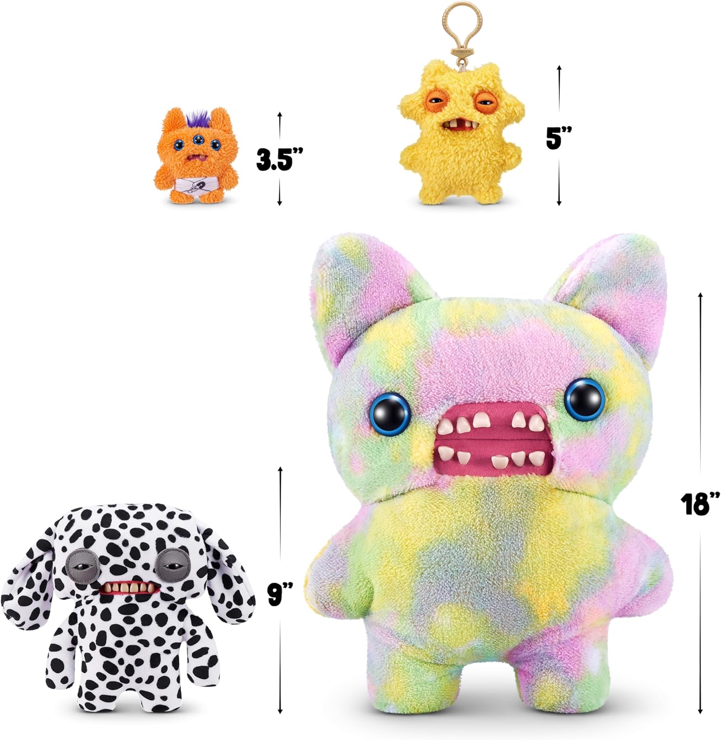 Fuggler Butt Ugly Pets 9-inch Series 1 by ZURU, Funny Ugly Monster Plush Toy (Annoyed Alien Dog, Cheeky Chonky Hamster)