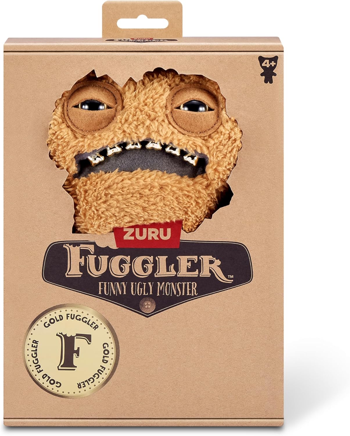 Fuggler Gold Fuggs by ZURU Funny Ugly Monster, Plush, Collectible, Toy (Gnawing Terror - Teeth)