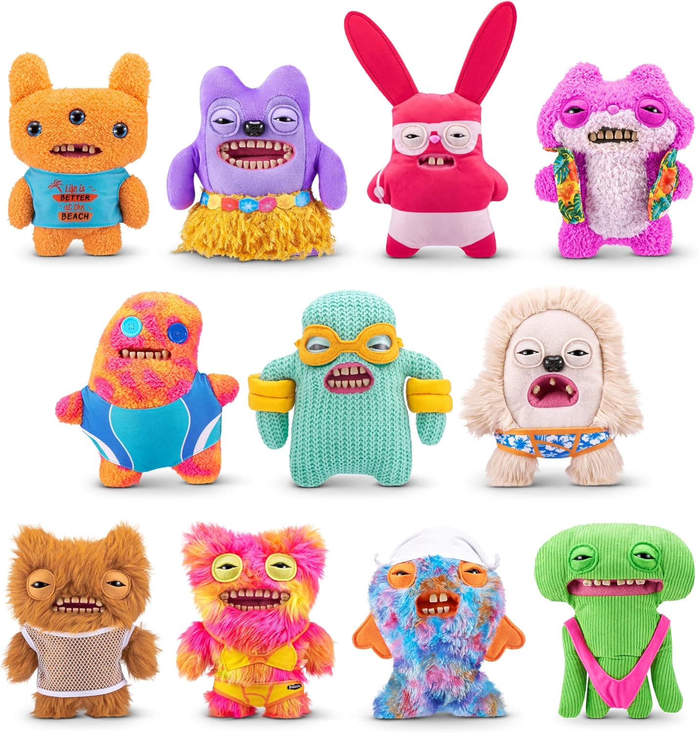 Fuggler Vacay Vibes by ZURU, Funny Ugly Monster, Plush, Collectible, Toy (Cod Father - Multi)