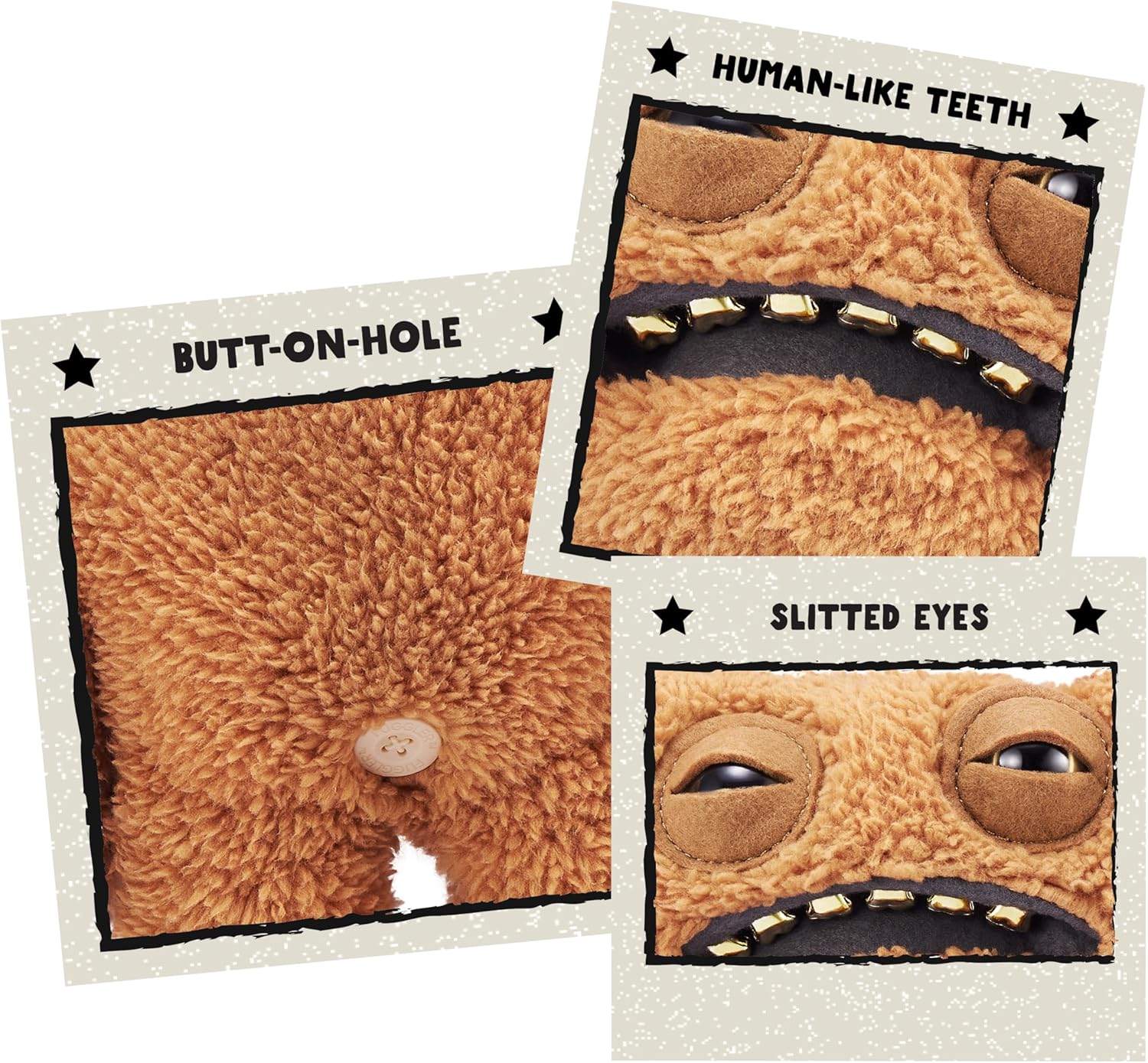Fuggler Gold Fuggs by ZURU Funny Ugly Monster, Plush, Collectible, Toy (Gnawing Terror - Teeth)